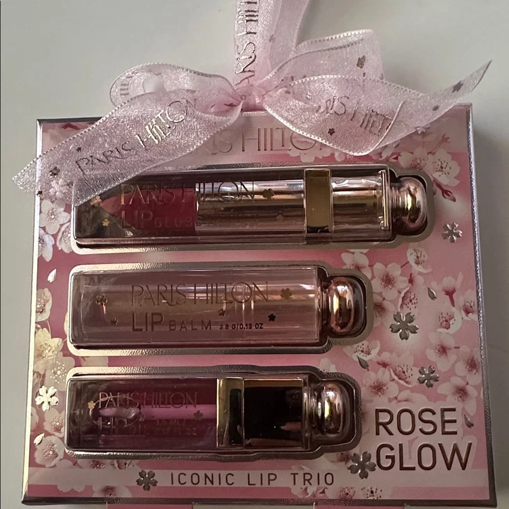 💖 NEW Paris Hilton Iconic Lip Trio - Rose Glow Set ✨ NIB